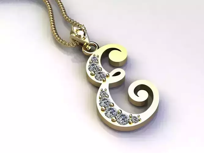 Alphabet Letter E Pendant new design in 2021