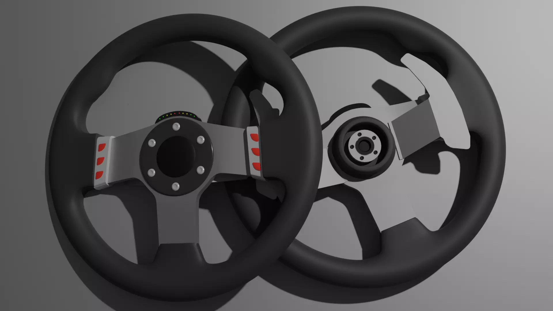 Electronic gaming steering wheel for pc Free 3D model