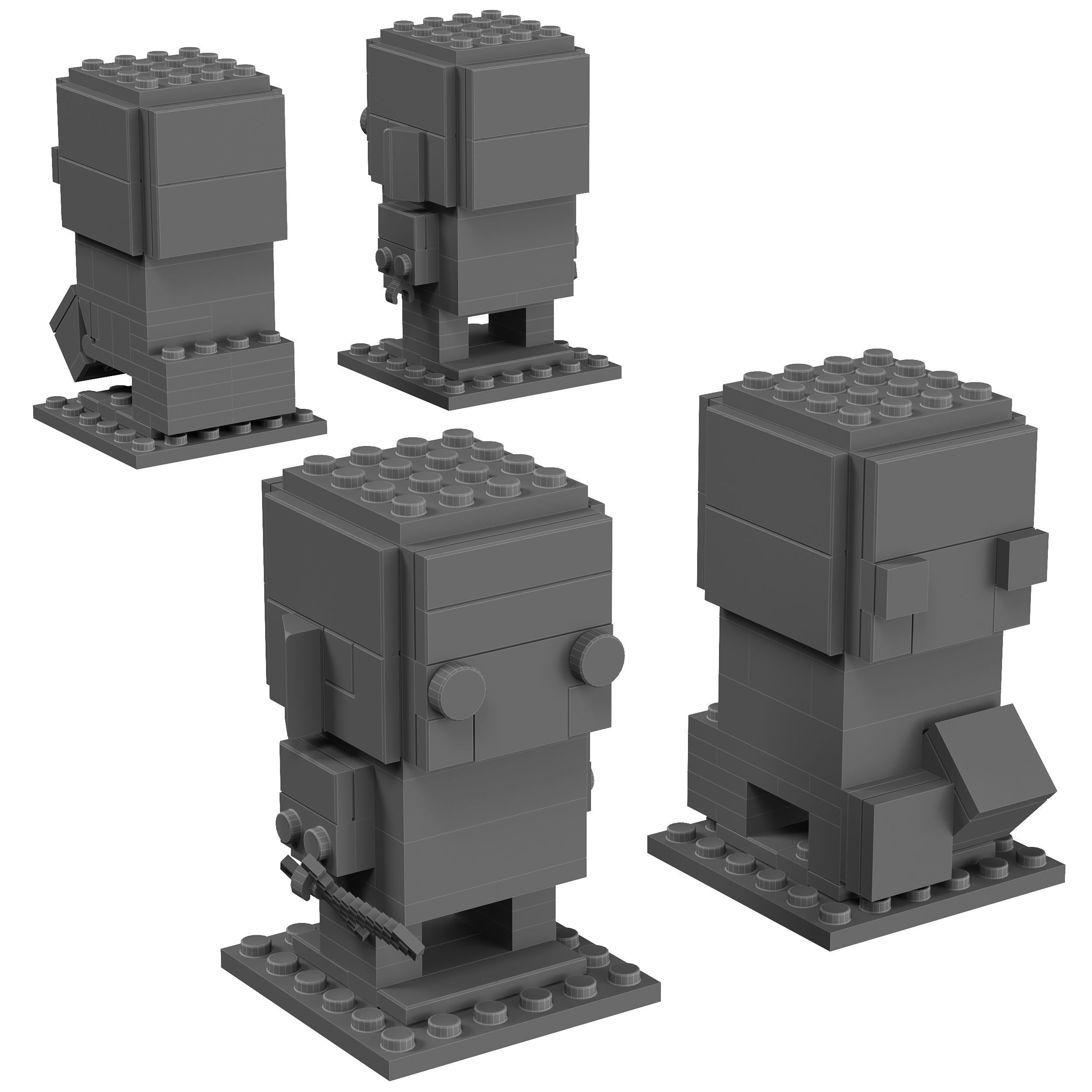 Lego BrickHeadz - 41612 Steve and Creeper 3D model_1