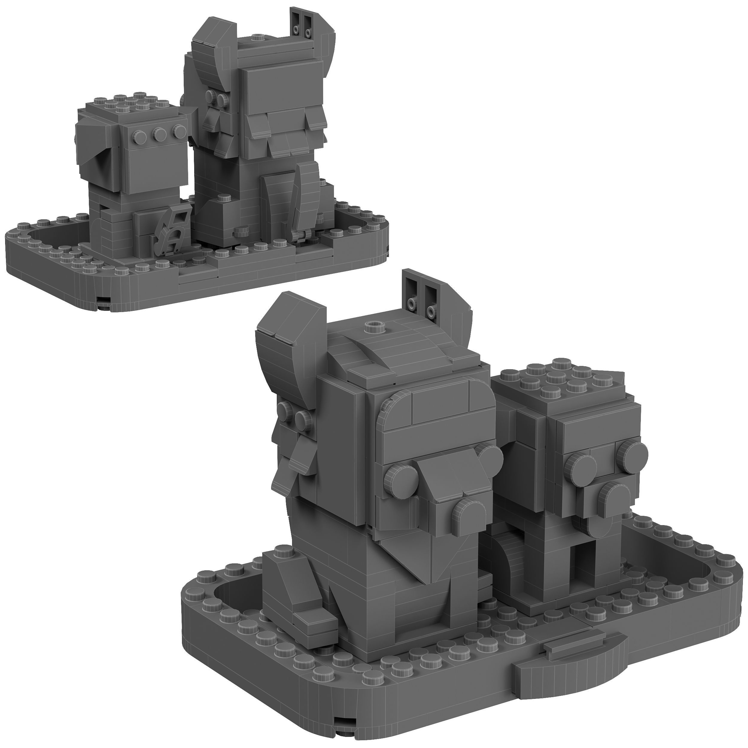 Lego BrickHeadz - 40440 German Shepherd 3D model_1