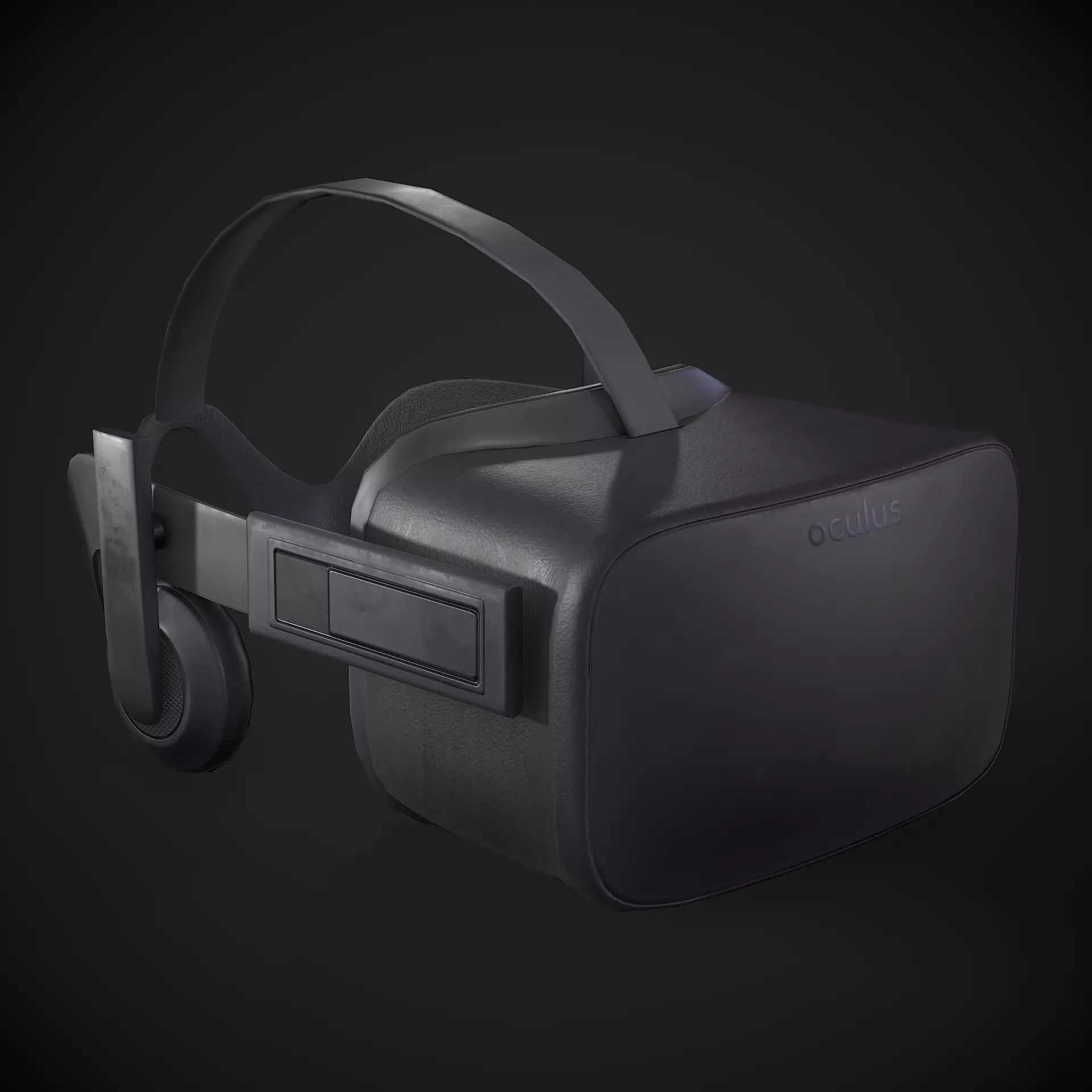 VR Headset Low-poly 3D model_0