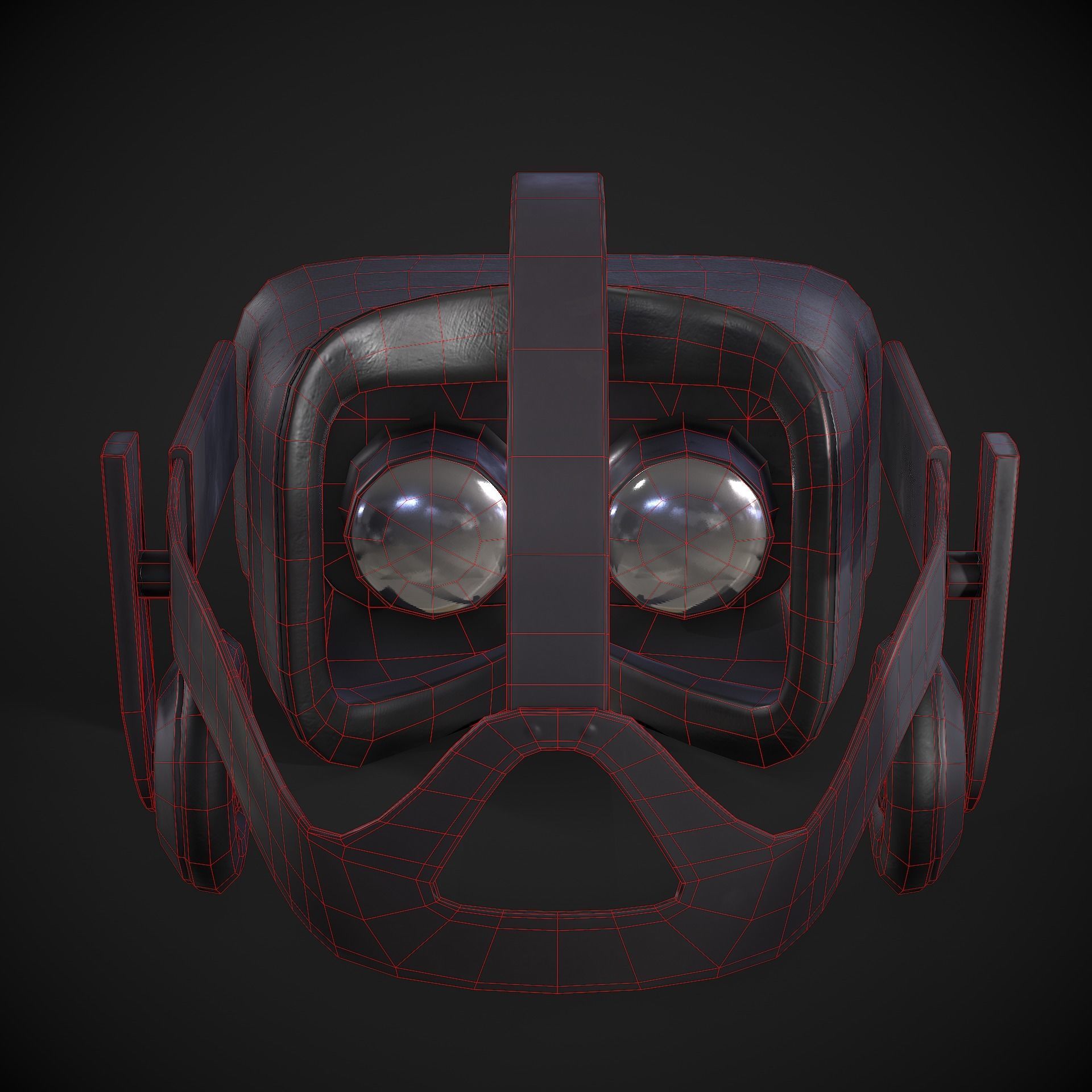 VR Headset Low-poly 3D model_7