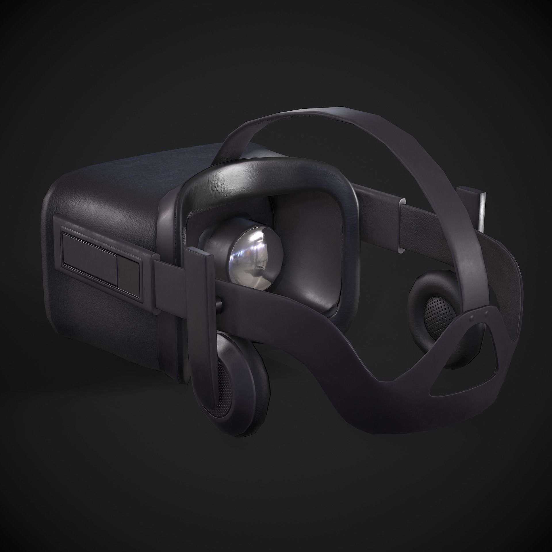 VR Headset Low-poly 3D model_2
