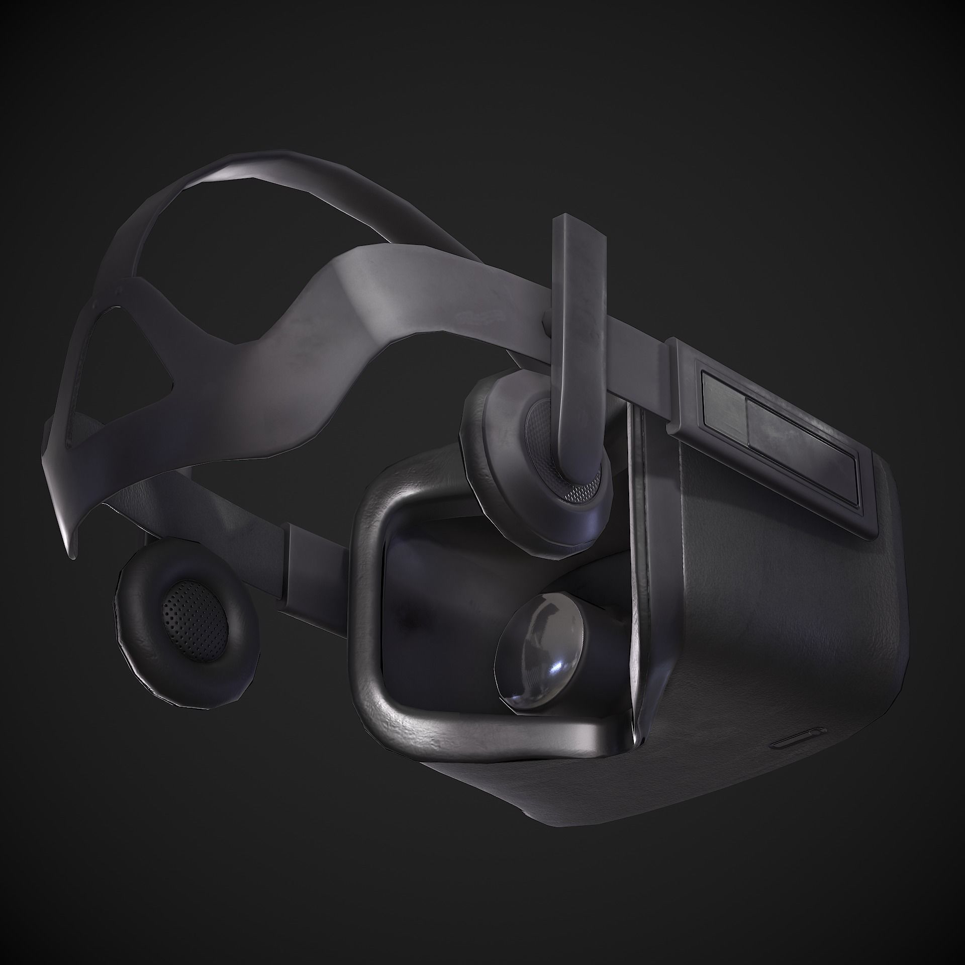 VR Headset Low-poly 3D model_4