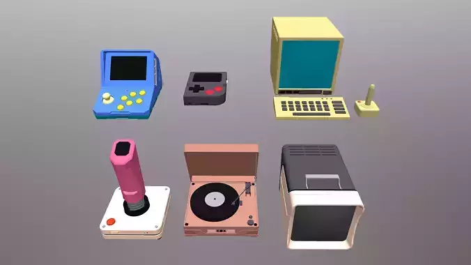 6 Retro Game Icons