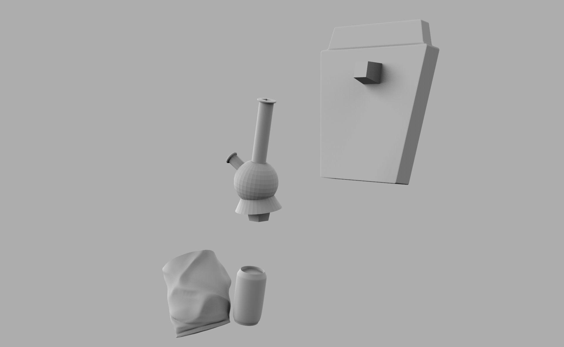 SPACEMAN ON MOON WITH BONG 3D PRINTING DIORAMA 3D print model_32