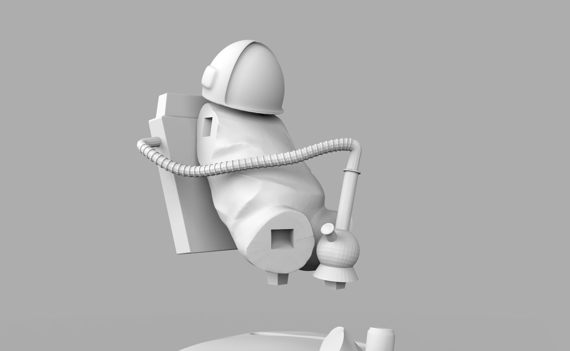 SPACEMAN ON MOON WITH BONG 3D PRINTING DIORAMA 3D print model_33