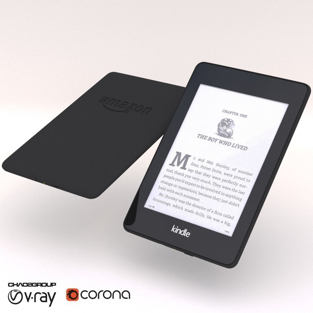 Kindle Paperwhite - Corona - Vray 3D model_1
