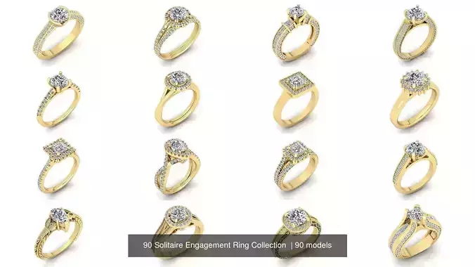 90 Solitaire Engagement Ring Collection  
