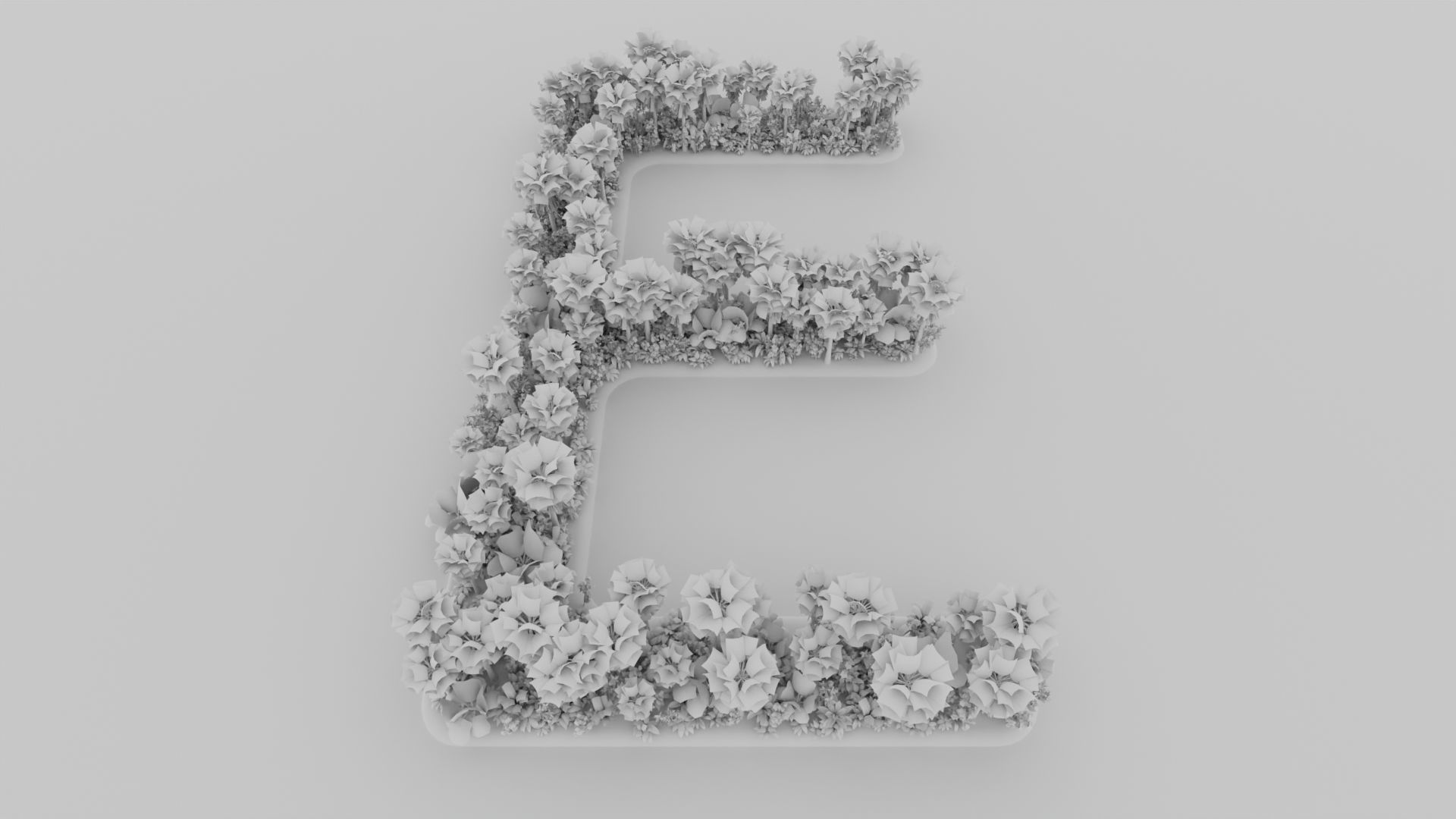 E Alphabet Island 3D model_4