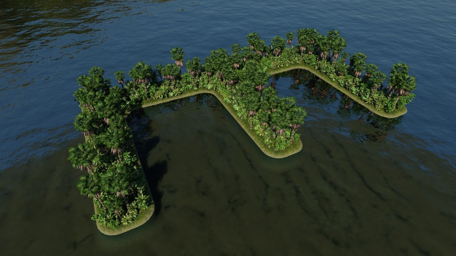 E Alphabet Island 3D model_2