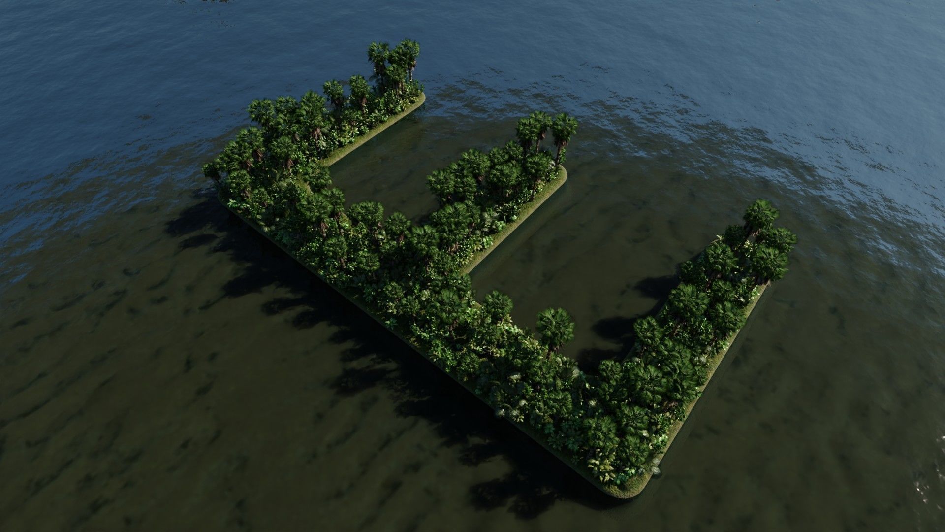 E Alphabet Island 3D model_3