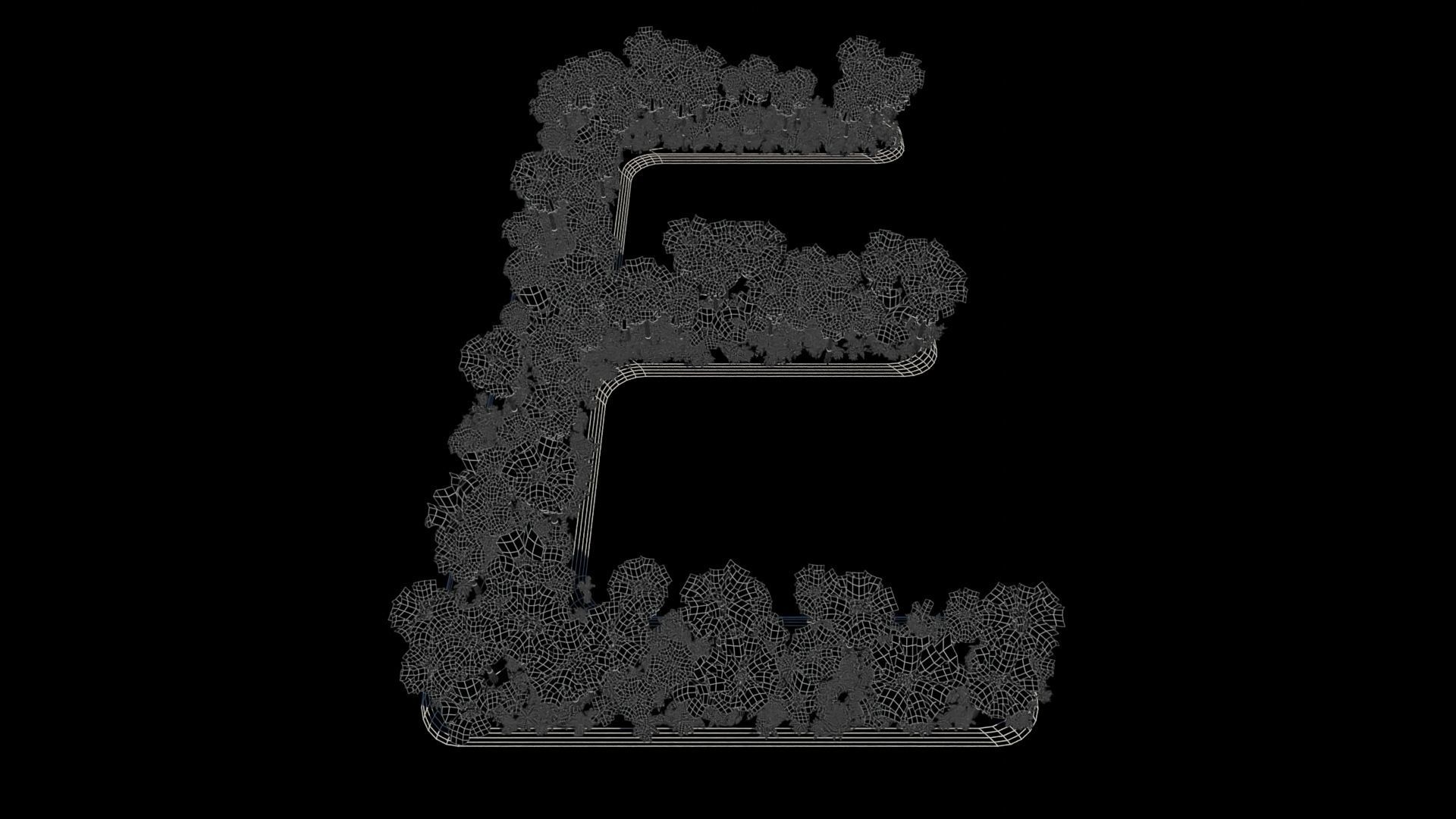 E Alphabet Island 3D model_5