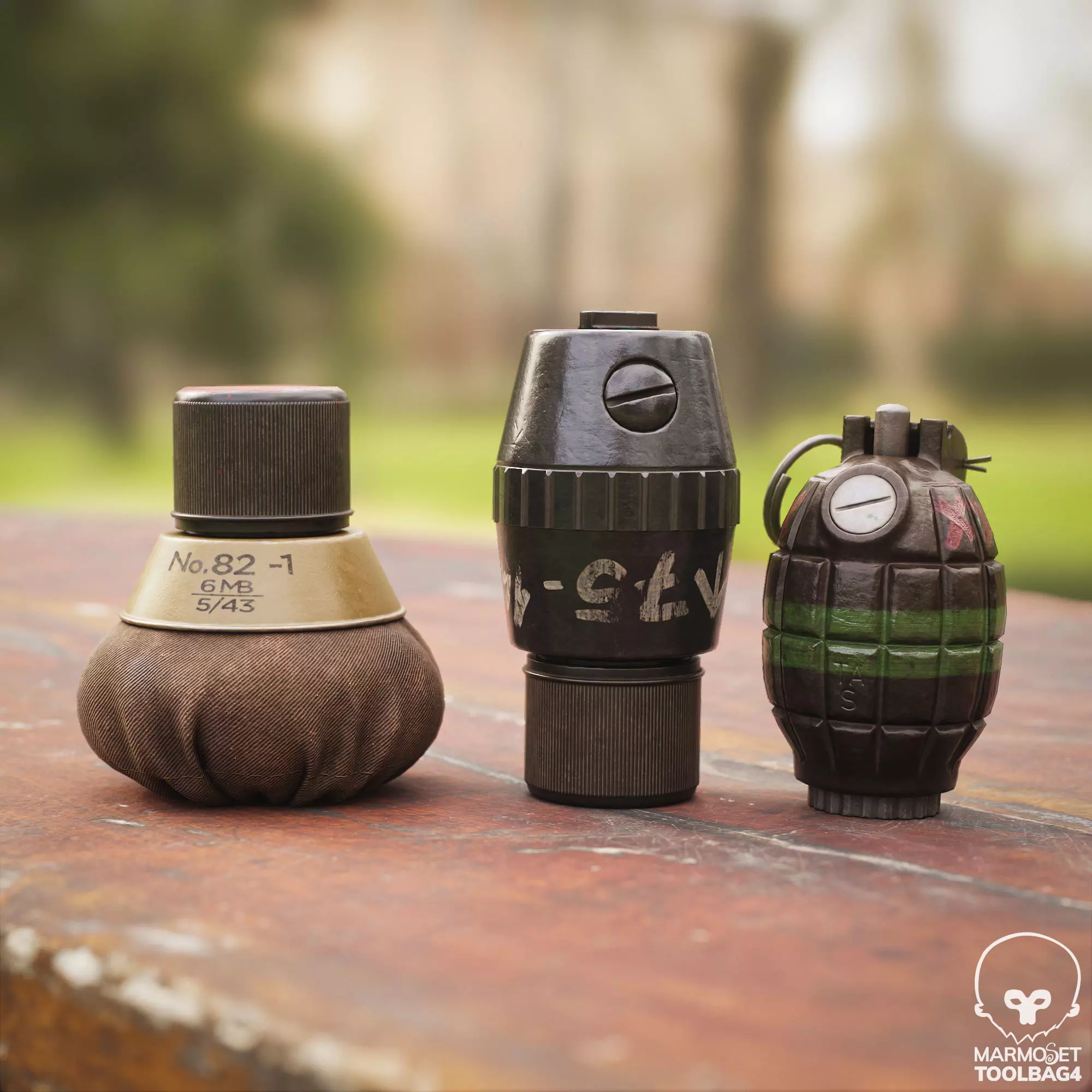 WWII Hand grenades Vol 01 - United Kingdom - Low-poly 3D model