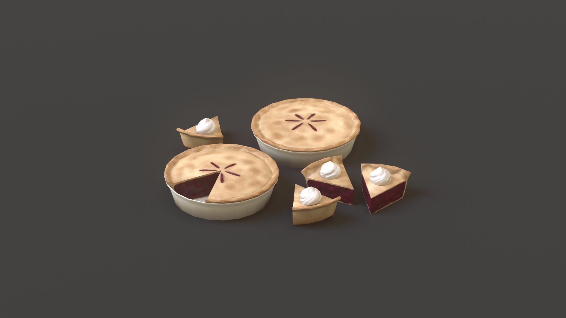 Berry Pie G78 Low-poly 3D model_4