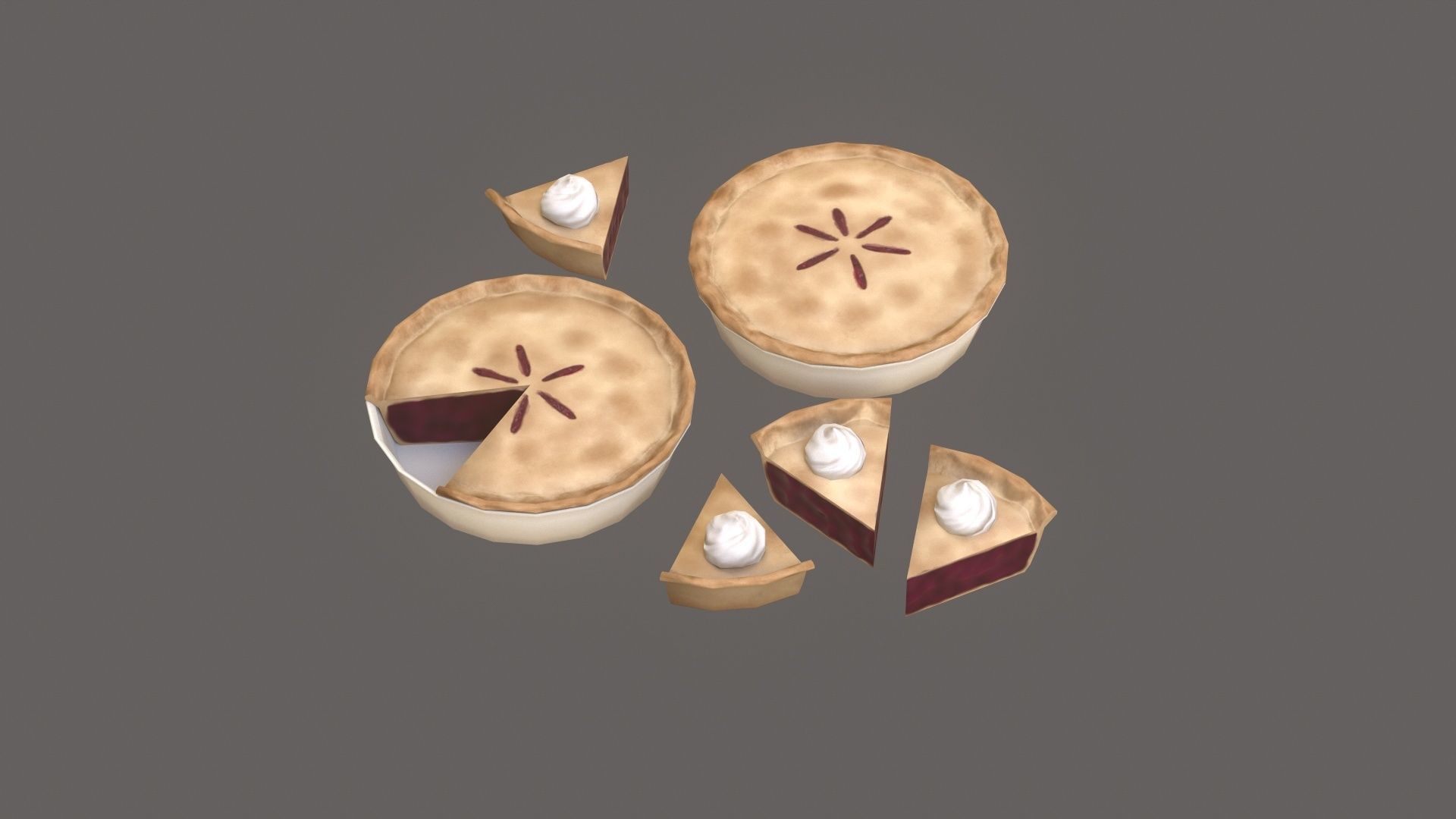 Berry Pie G78 Low-poly 3D model_7