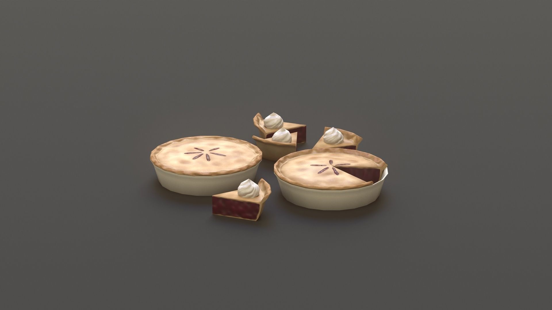 Berry Pie G78 Low-poly 3D model_6