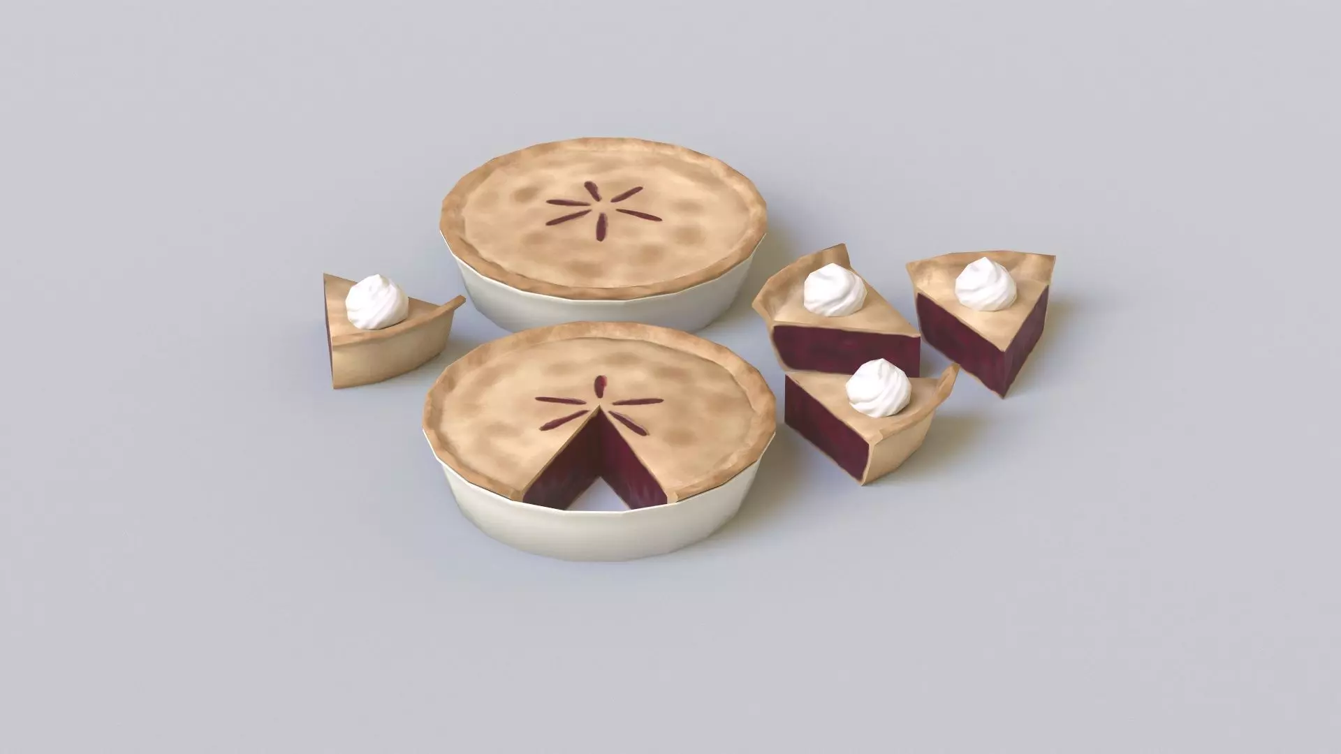 Berry Pie G78 Low-poly 3D model_0