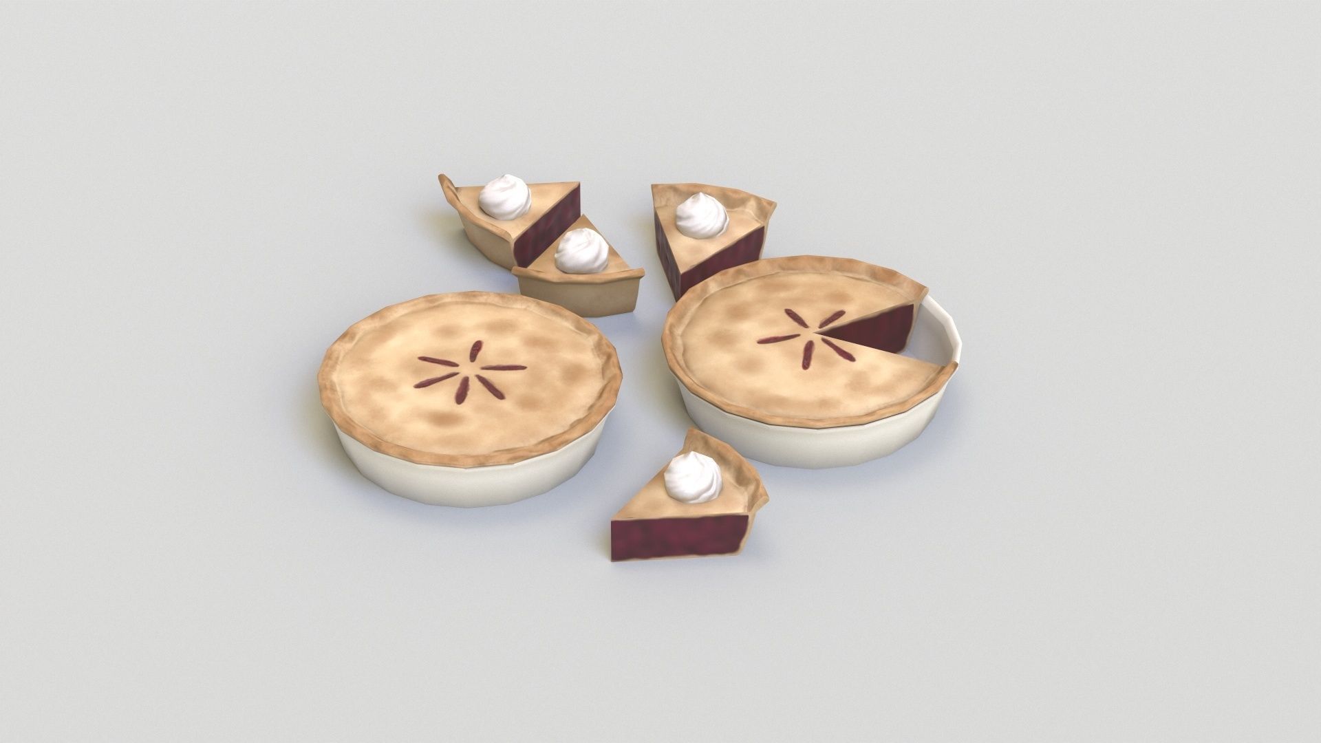 Berry Pie G78 Low-poly 3D model_2