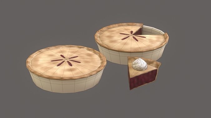 Berry Pie G78 Low-poly 3D model 2