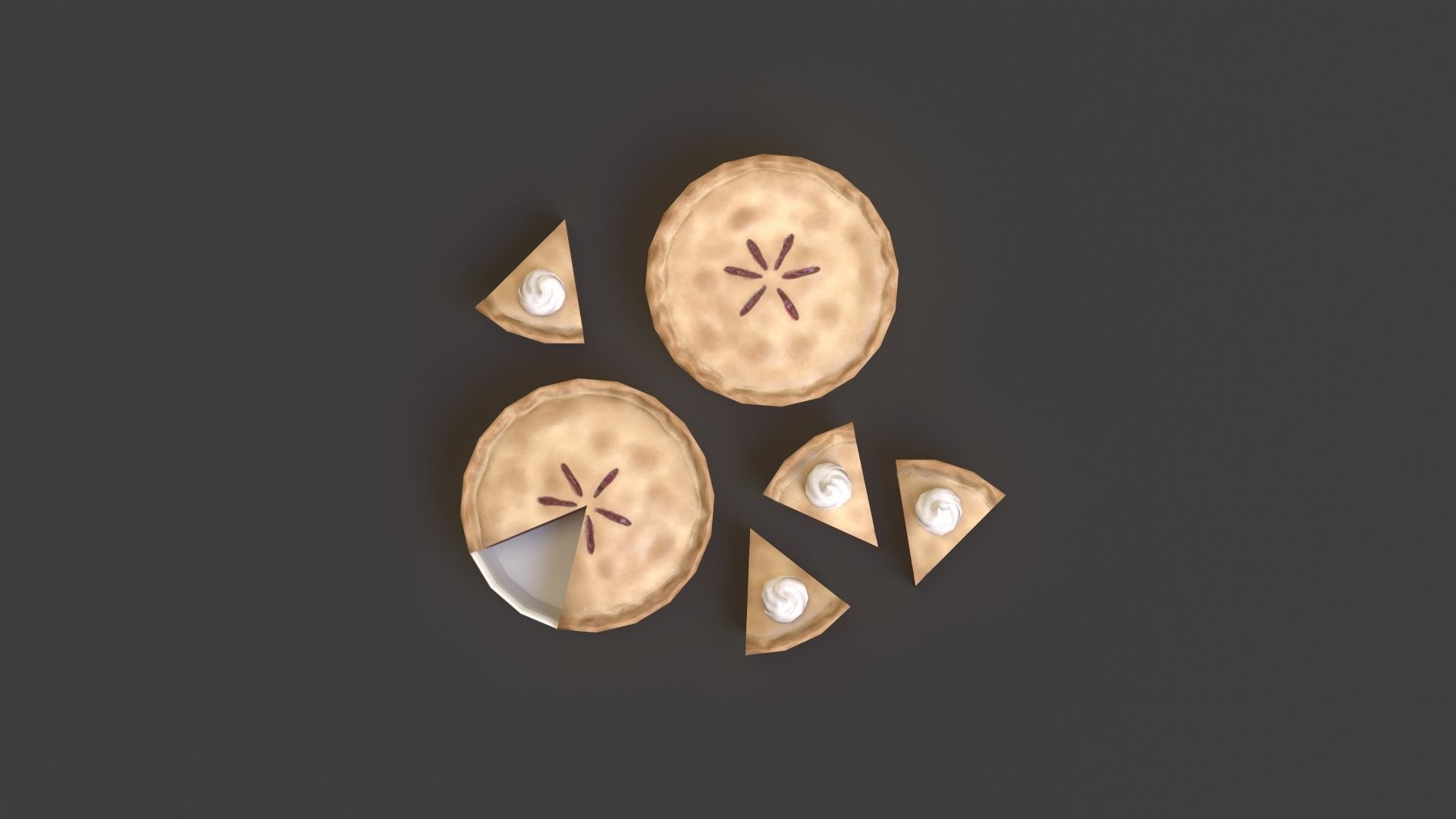 Berry Pie G78 Low-poly 3D model_5