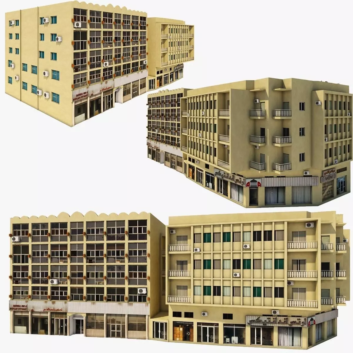 Qatar Building Apartment Low-poly 3D model
