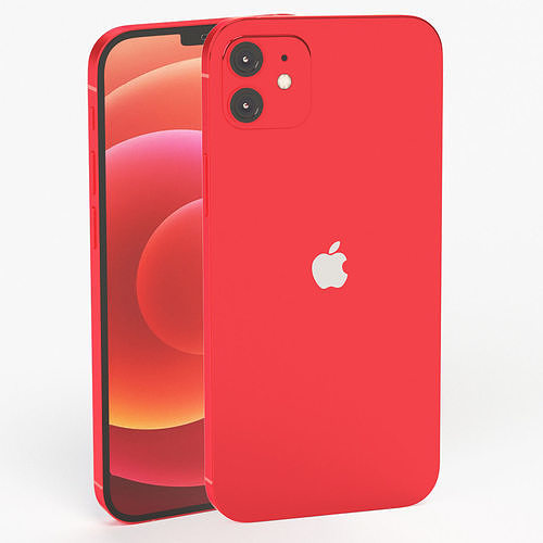 Apple iPhone 12 Red 3D model