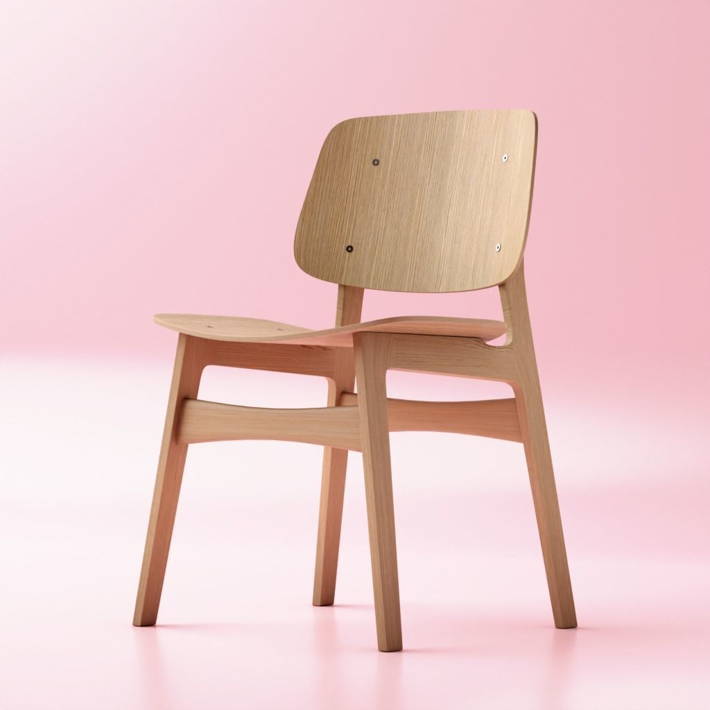 Soborg chair 3D model_2