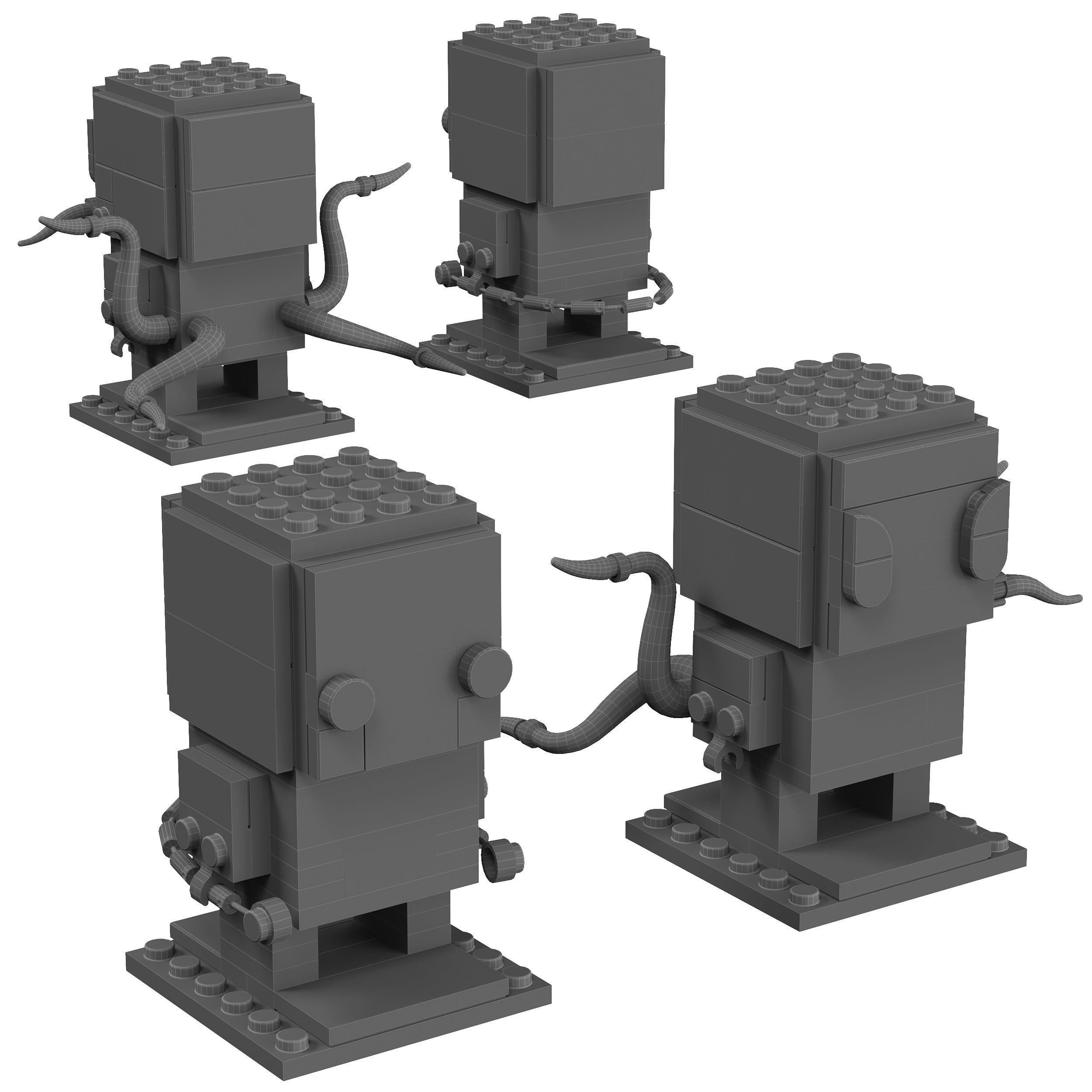 Lego BrickHeadz - 41497 Spider-Man And Venom 3D model_1