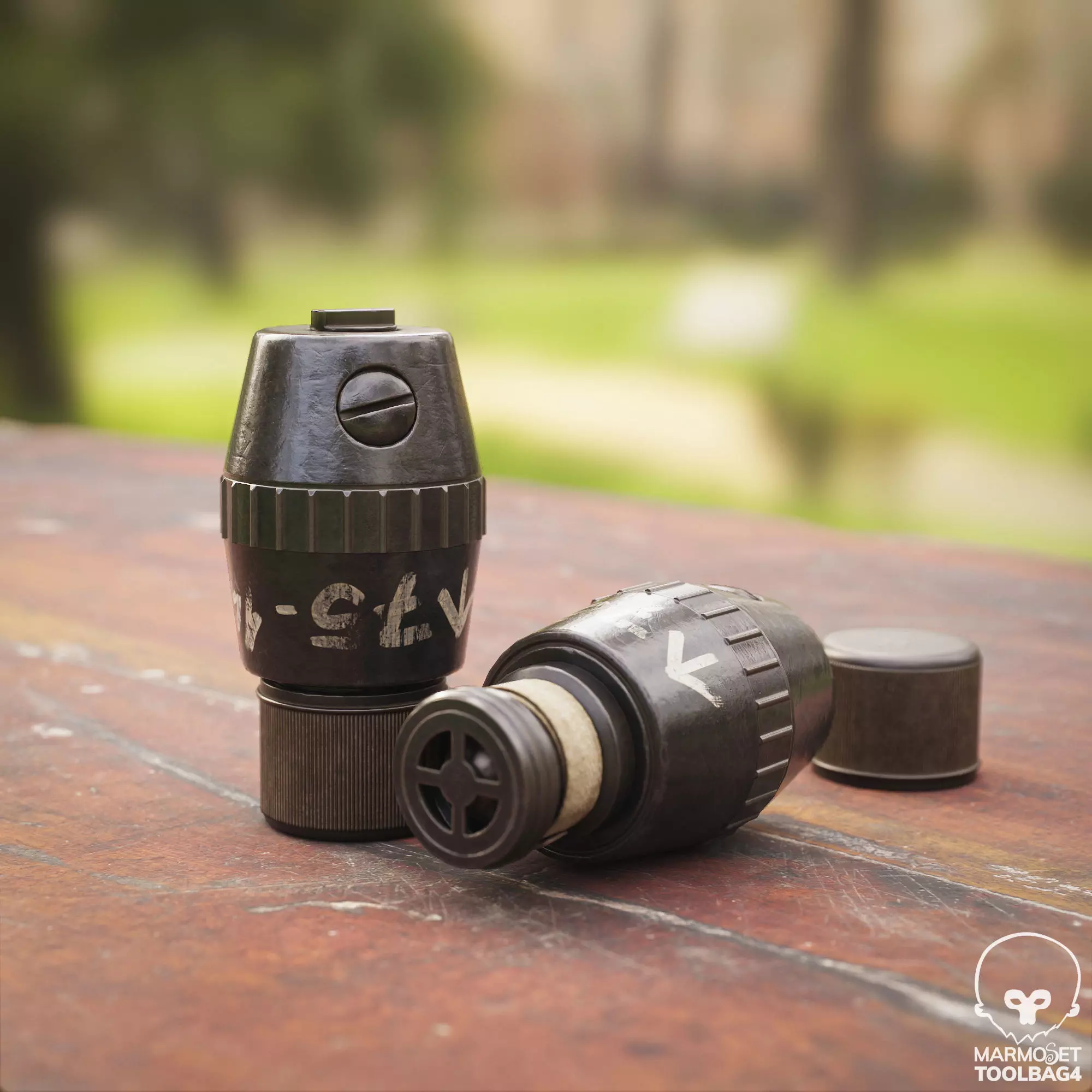 No 69 Grenade Low-poly 3D model_0