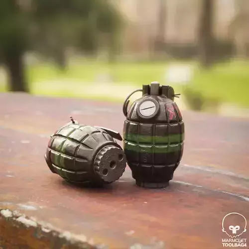 3D model Mills Bomb No 36M MKI Grenade VR / AR / low-poly
