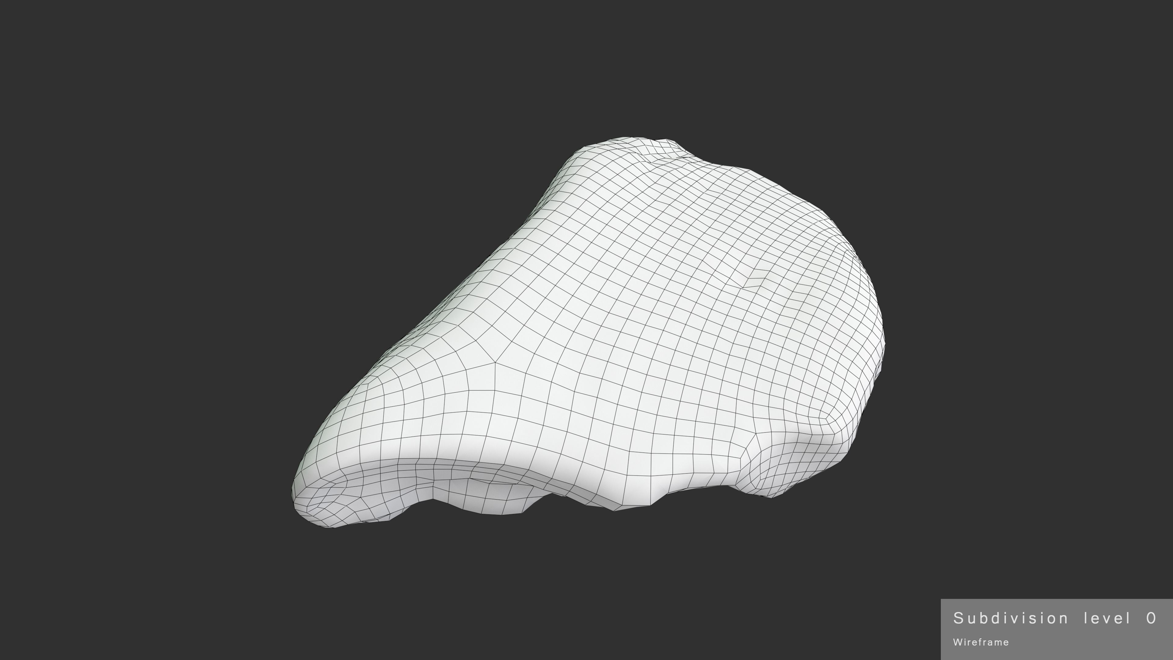 White Amber Low-poly 3D model_25