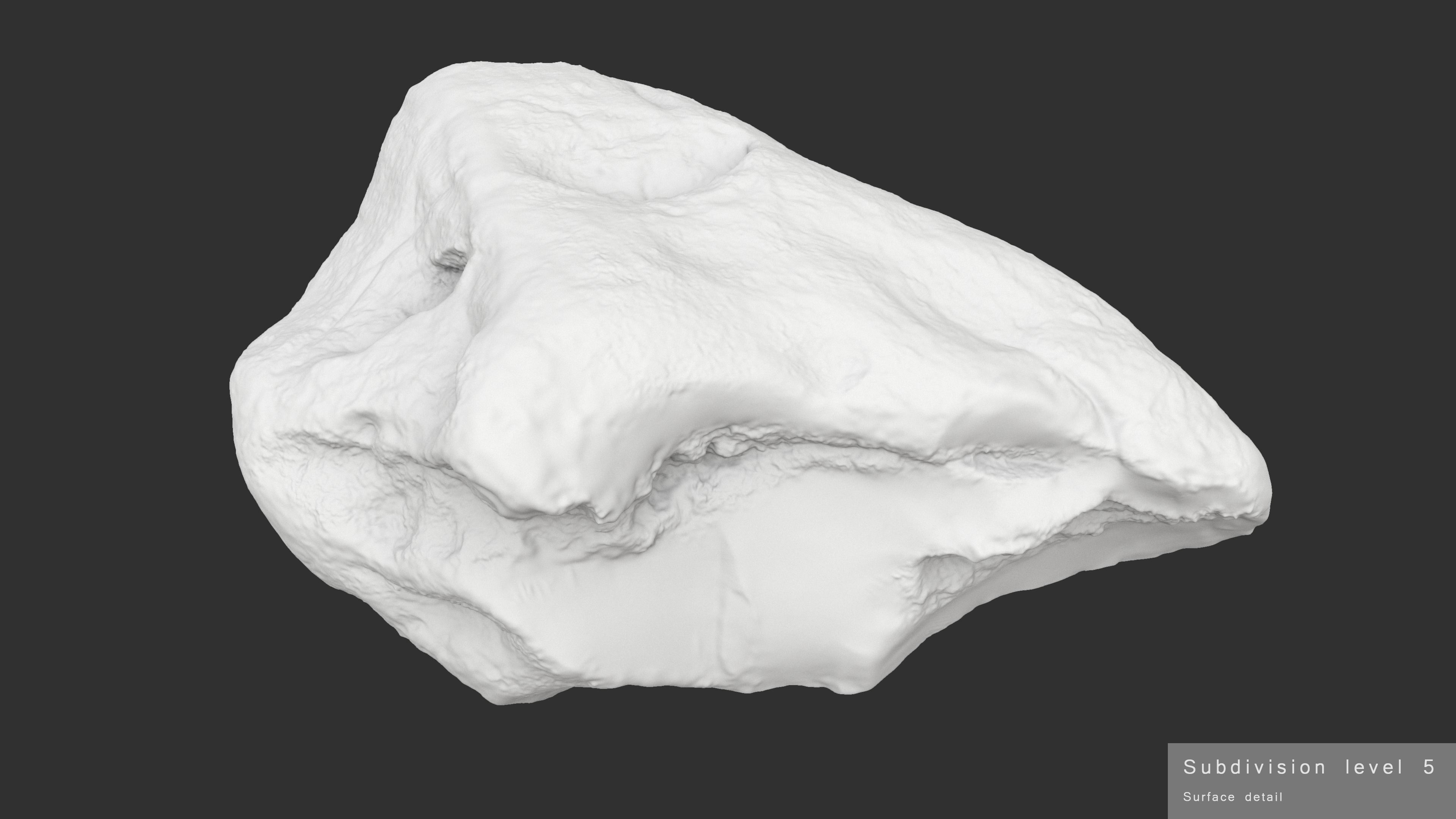 White Amber Low-poly 3D model_14