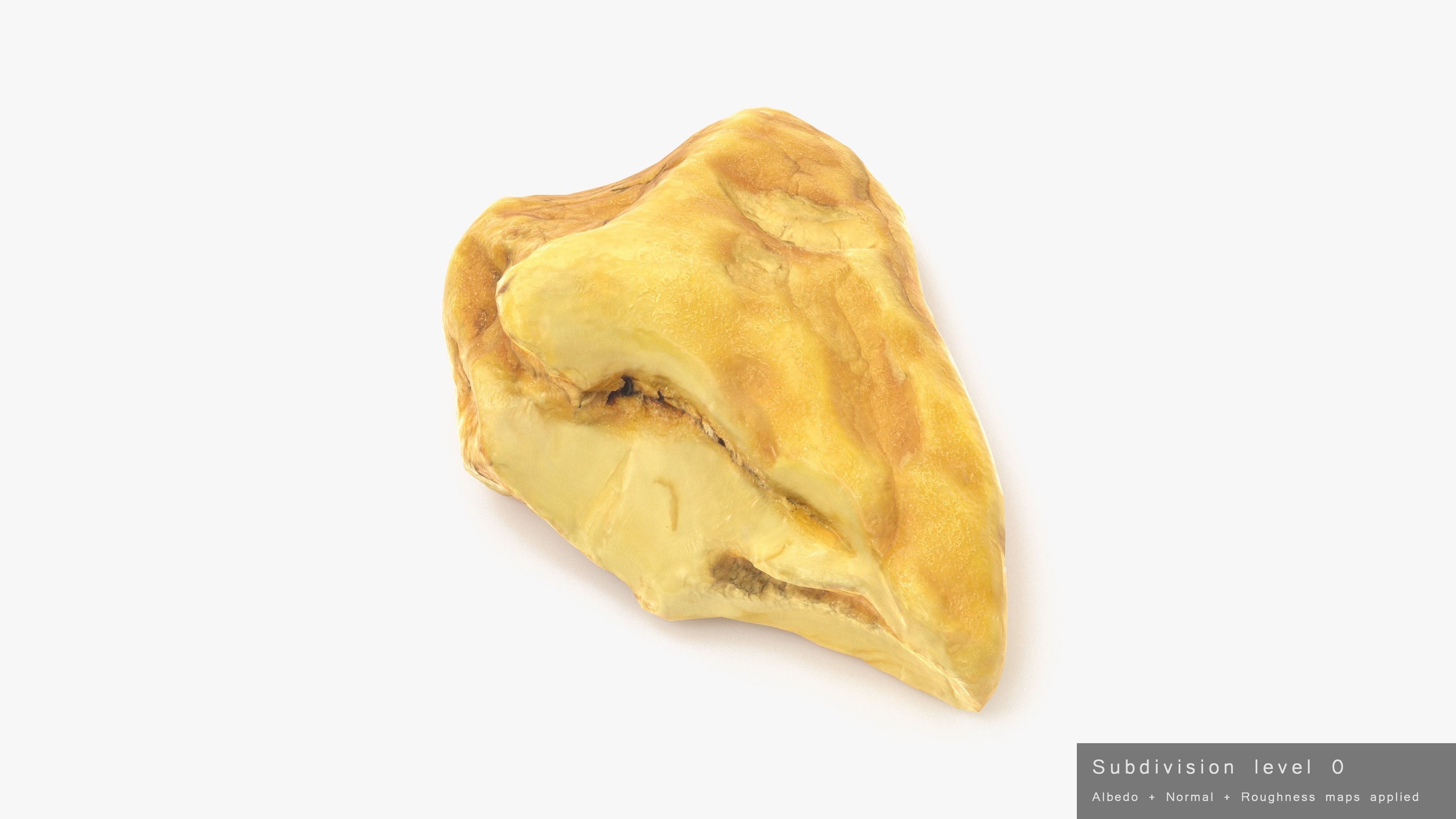 White Amber Low-poly 3D model_15