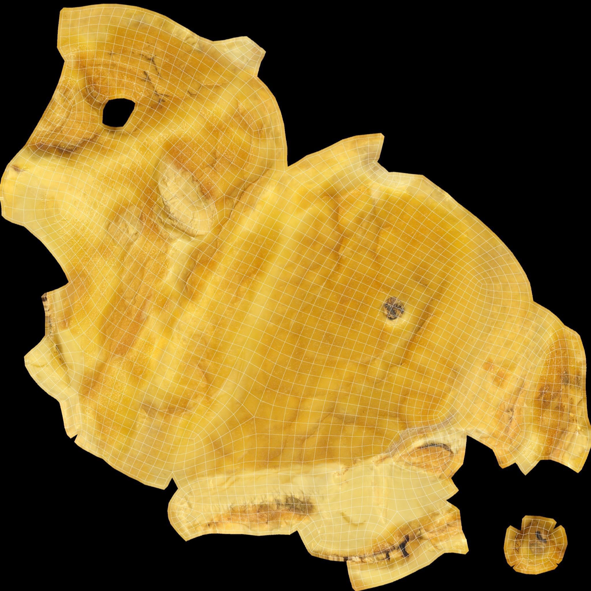 White Amber Low-poly 3D model_27