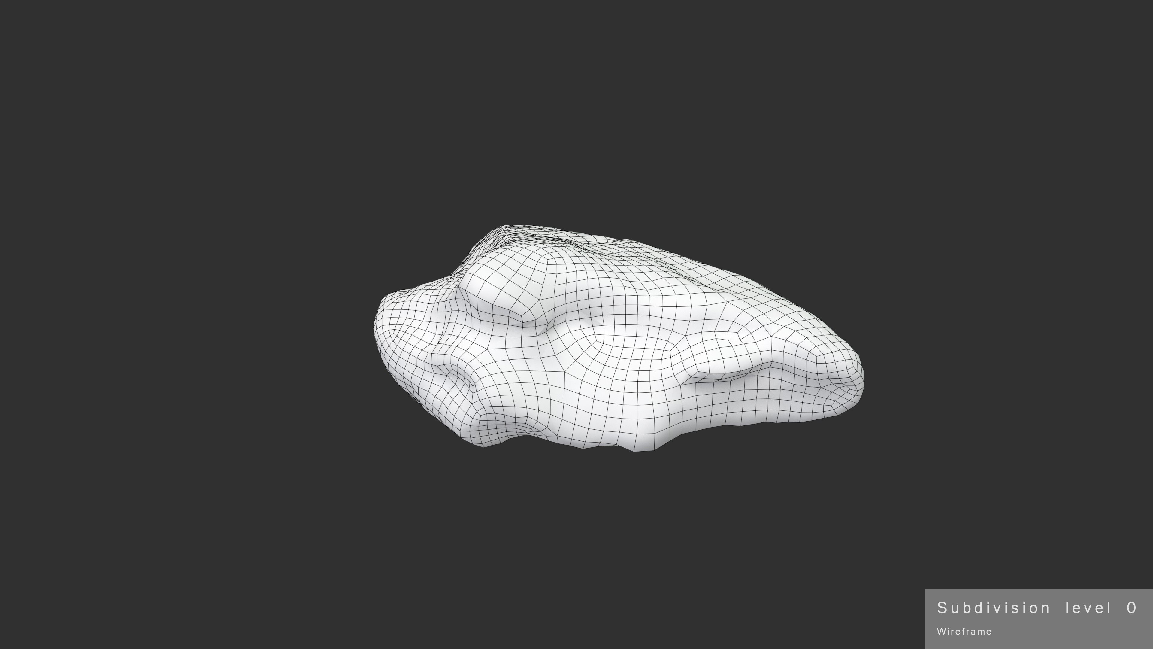 White Amber Low-poly 3D model_21