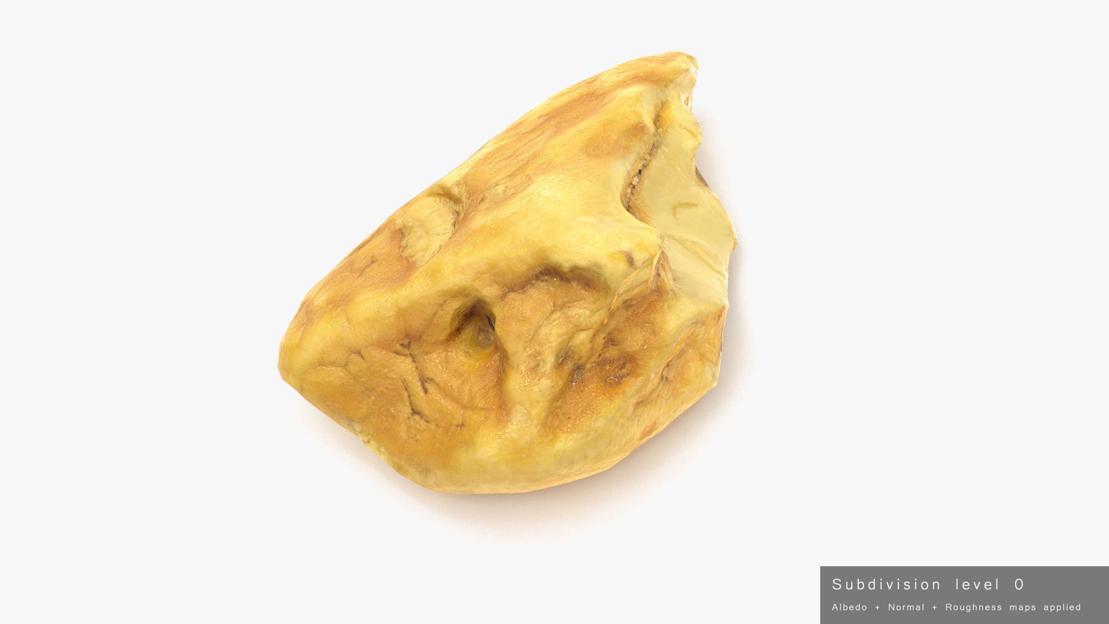 White Amber Low-poly 3D model_17