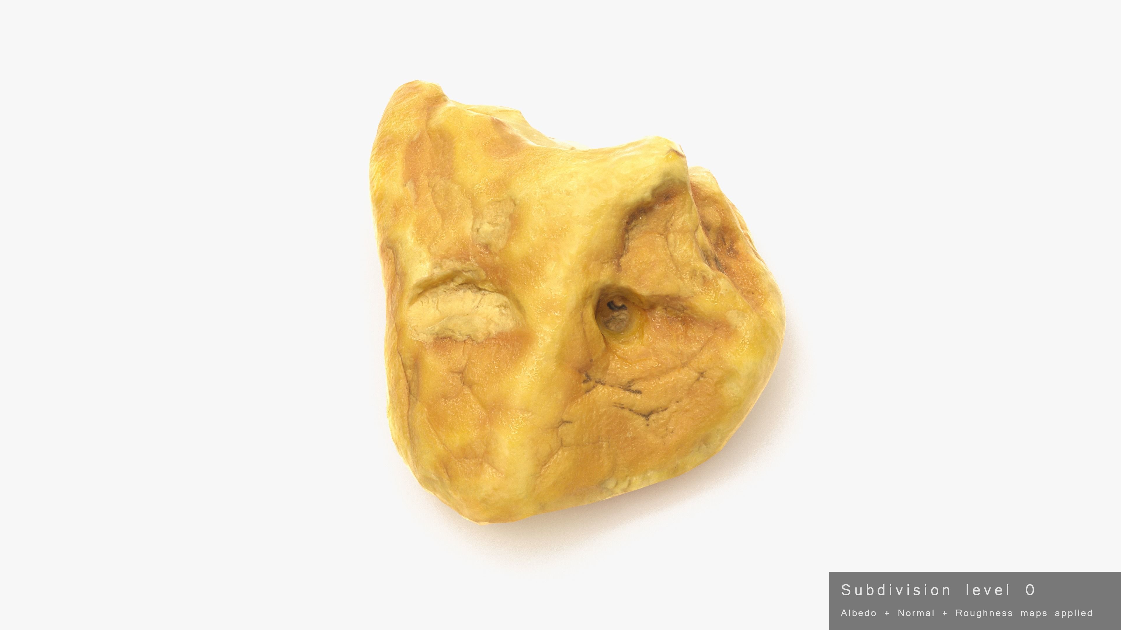 White Amber Low-poly 3D model_18