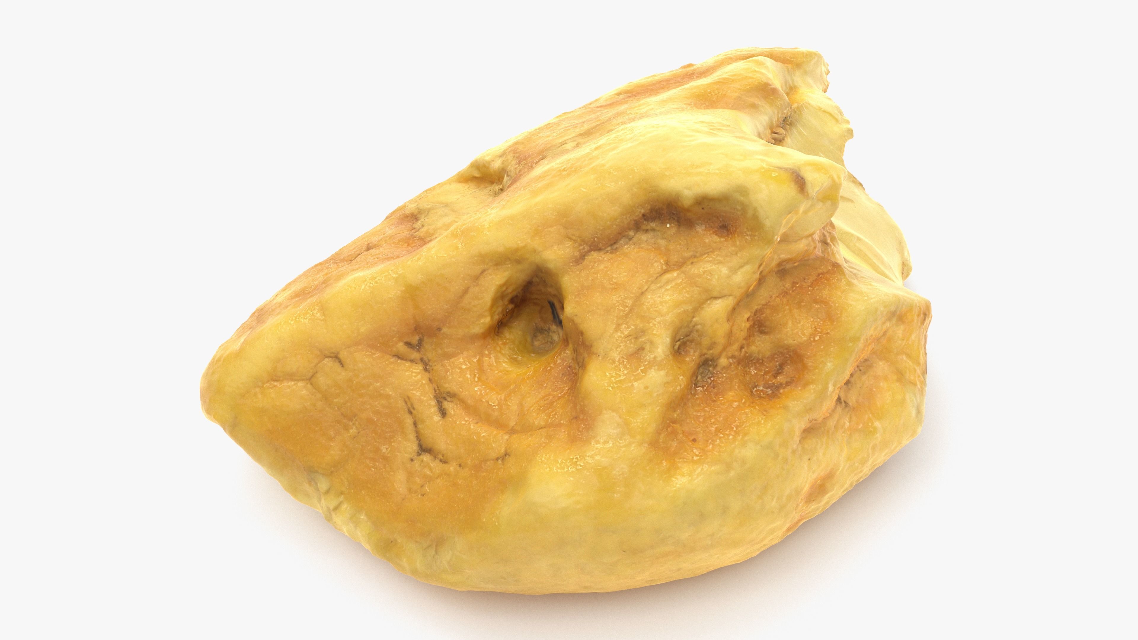 White Amber Low-poly 3D model_3