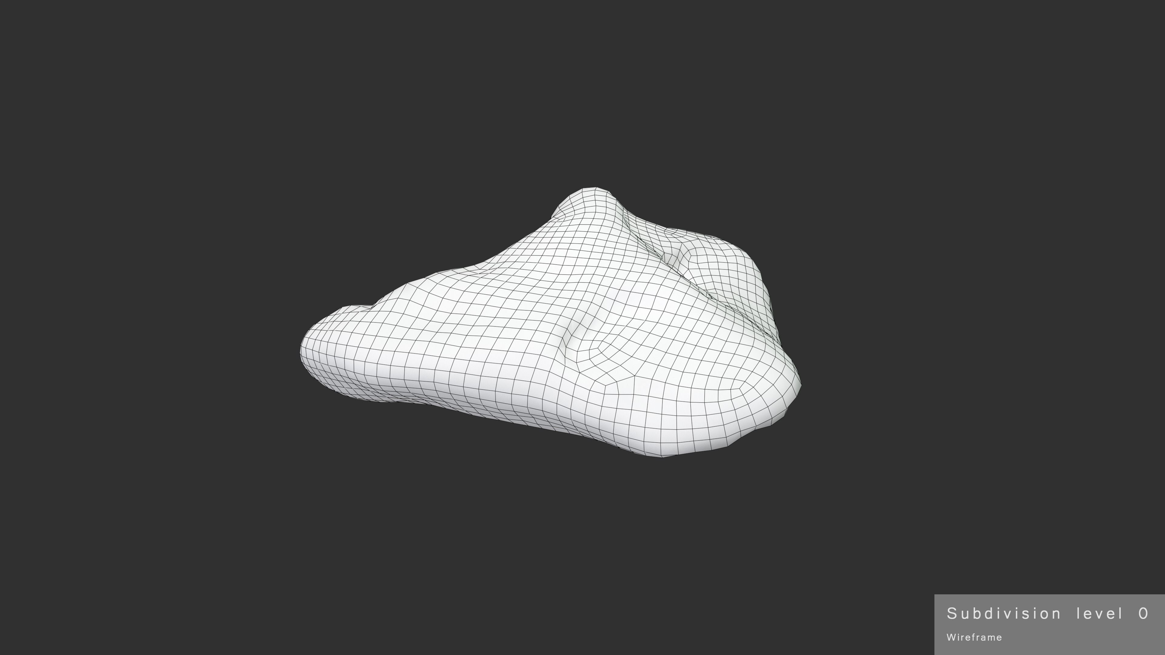 White Amber Low-poly 3D model_23
