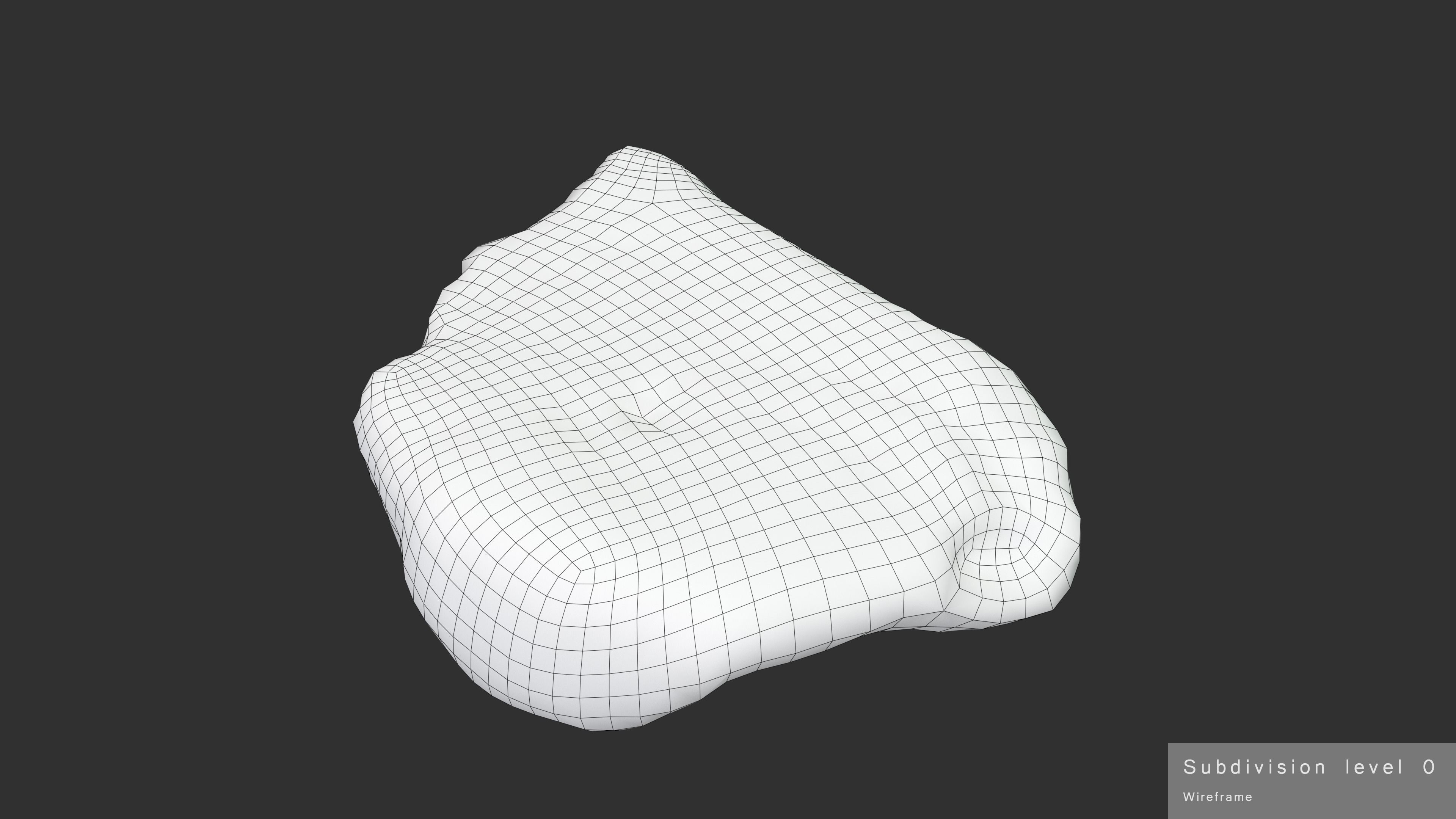 White Amber Low-poly 3D model_24