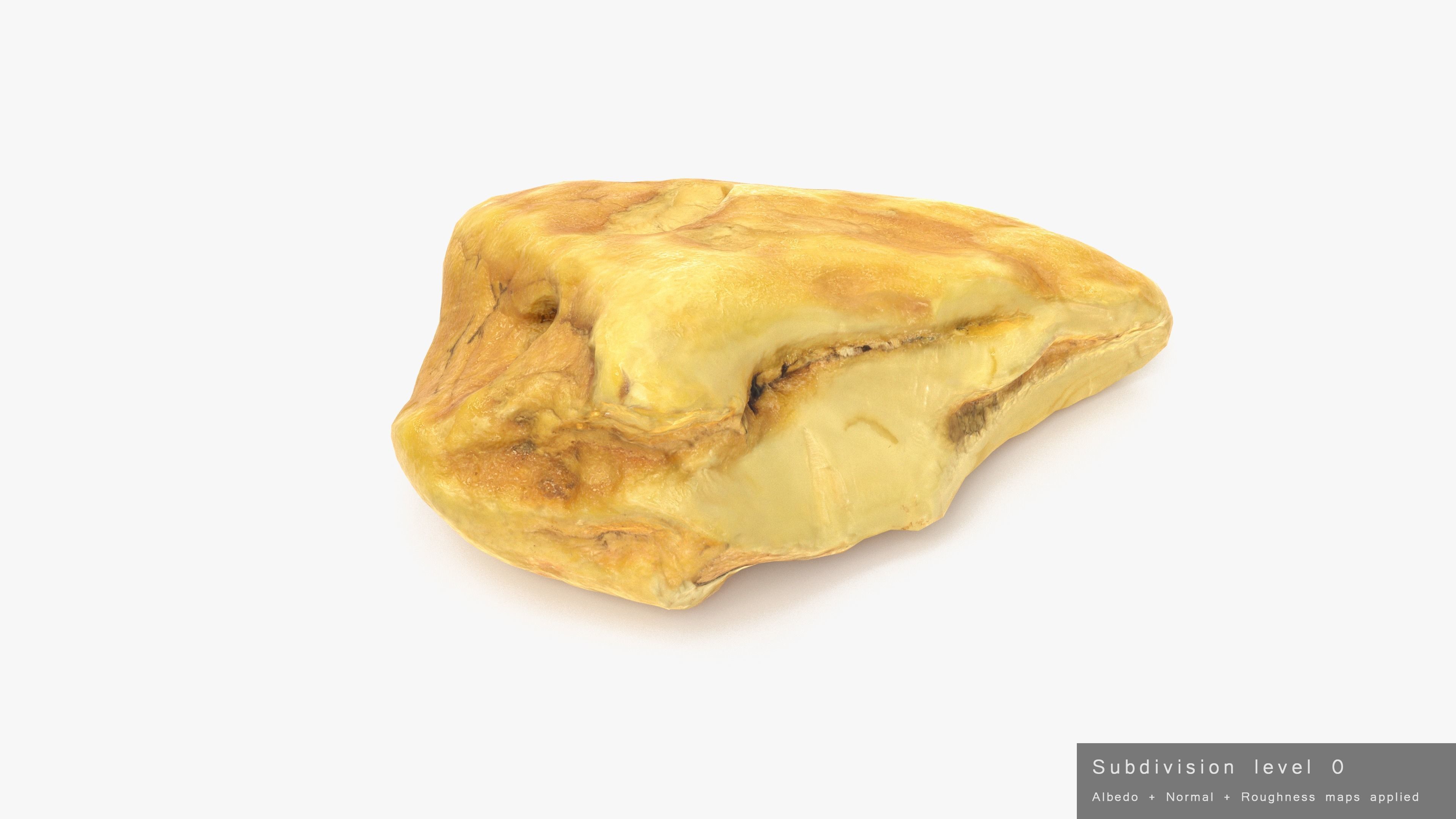 White Amber Low-poly 3D model_16