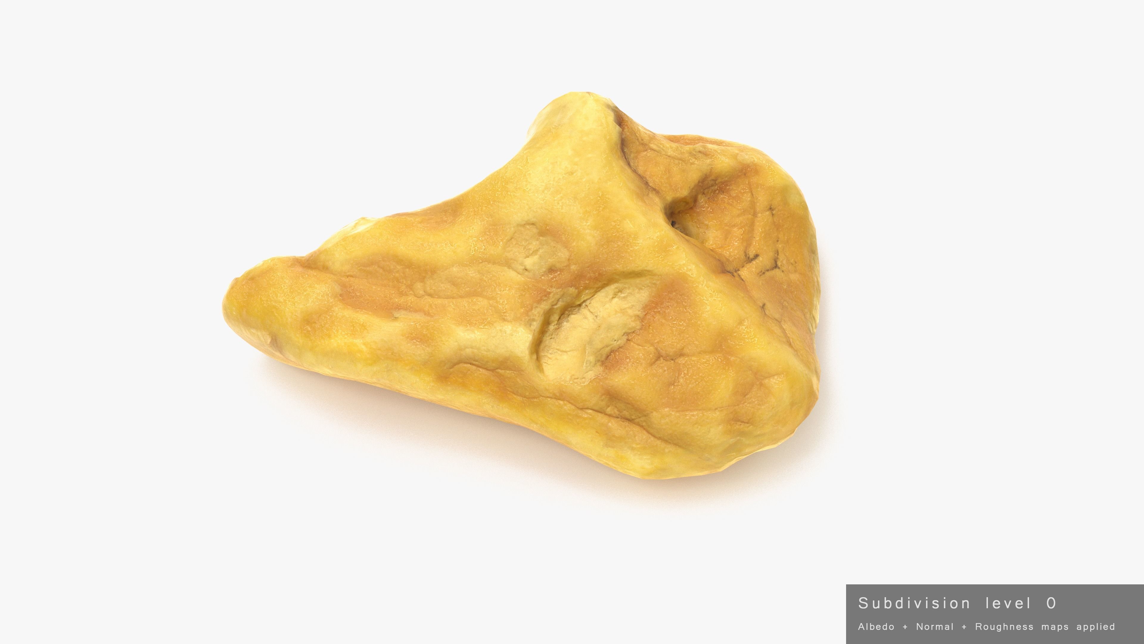 White Amber Low-poly 3D model_19