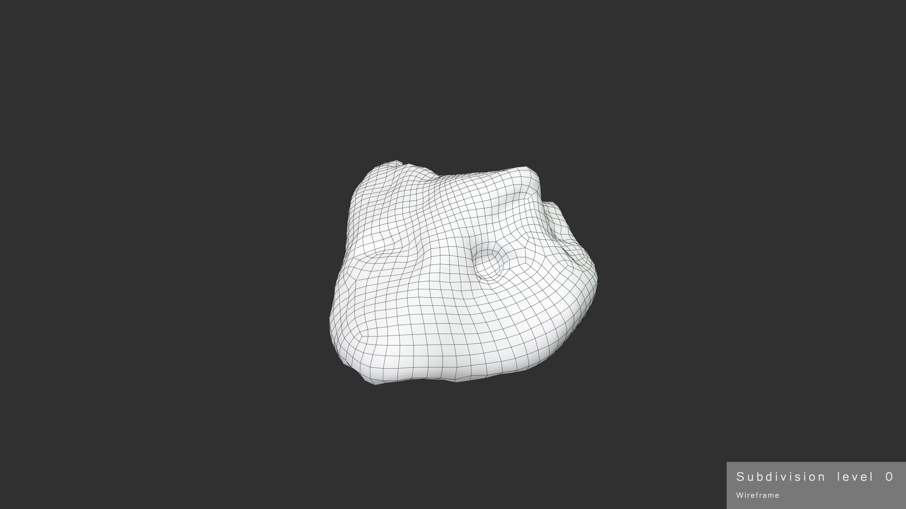 White Amber Low-poly 3D model_22