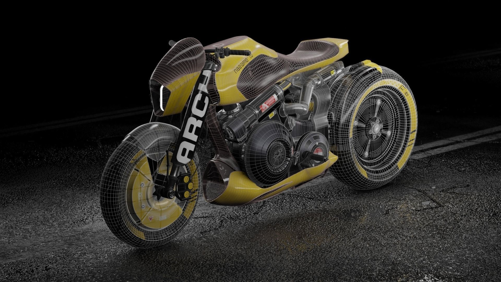 Cyberpunk Motorcycle 3D model_18
