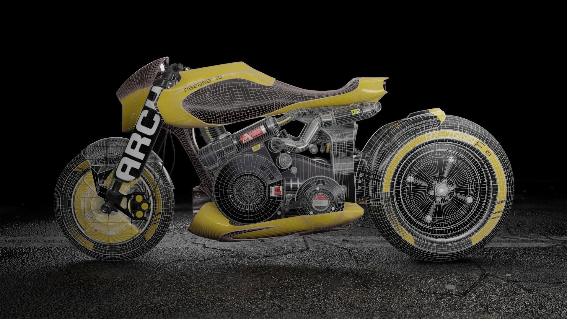 Cyberpunk Motorcycle 3D model_15