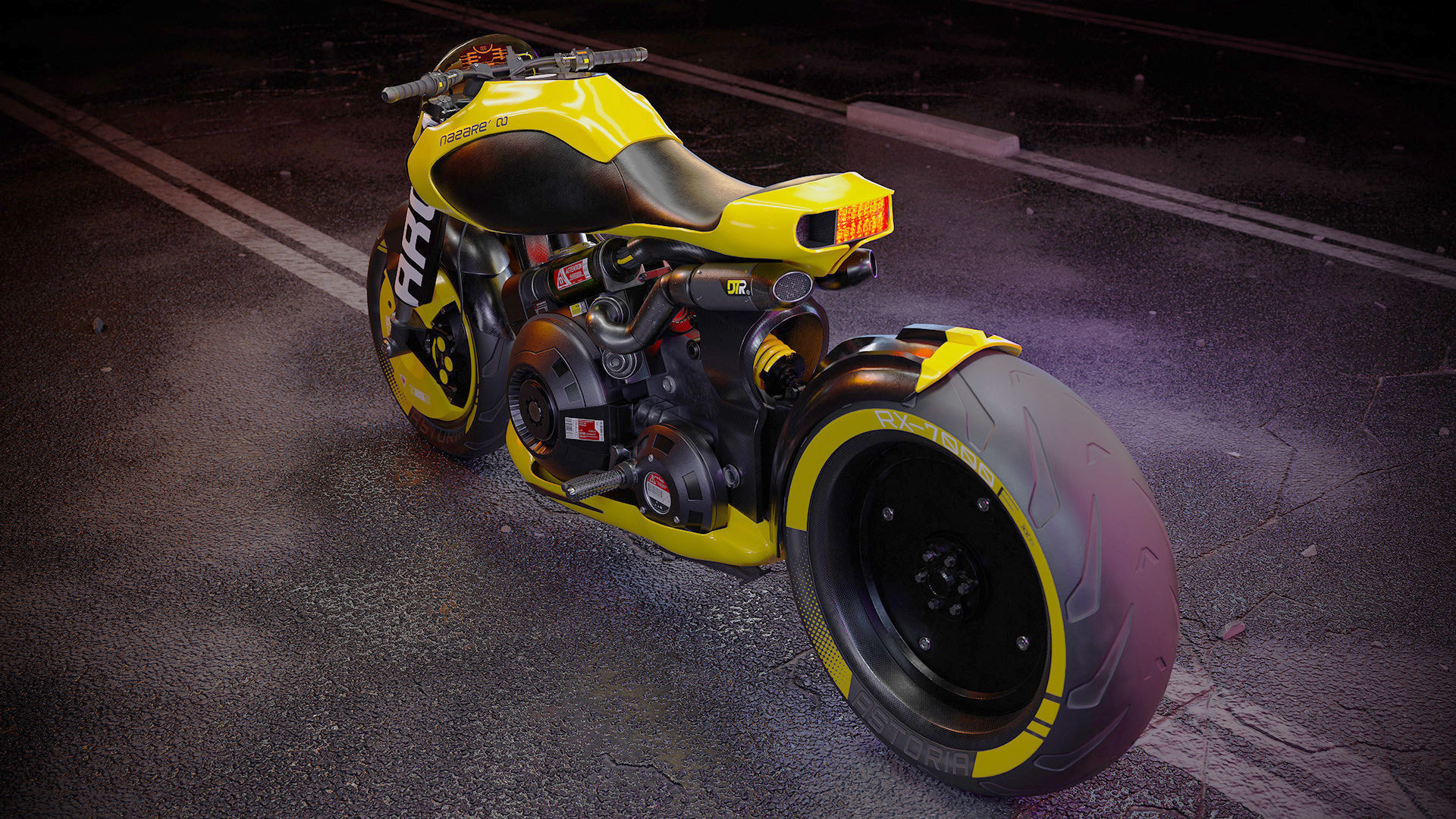Cyberpunk Motorcycle 3D model_8