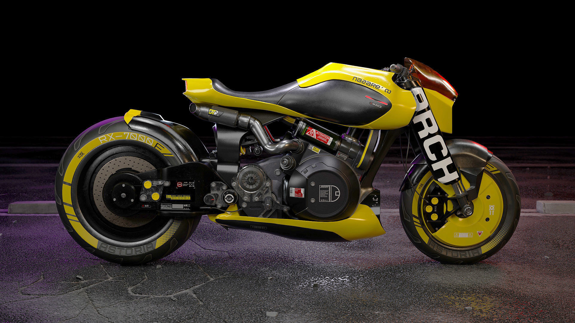 Cyberpunk Motorcycle 3D model_7