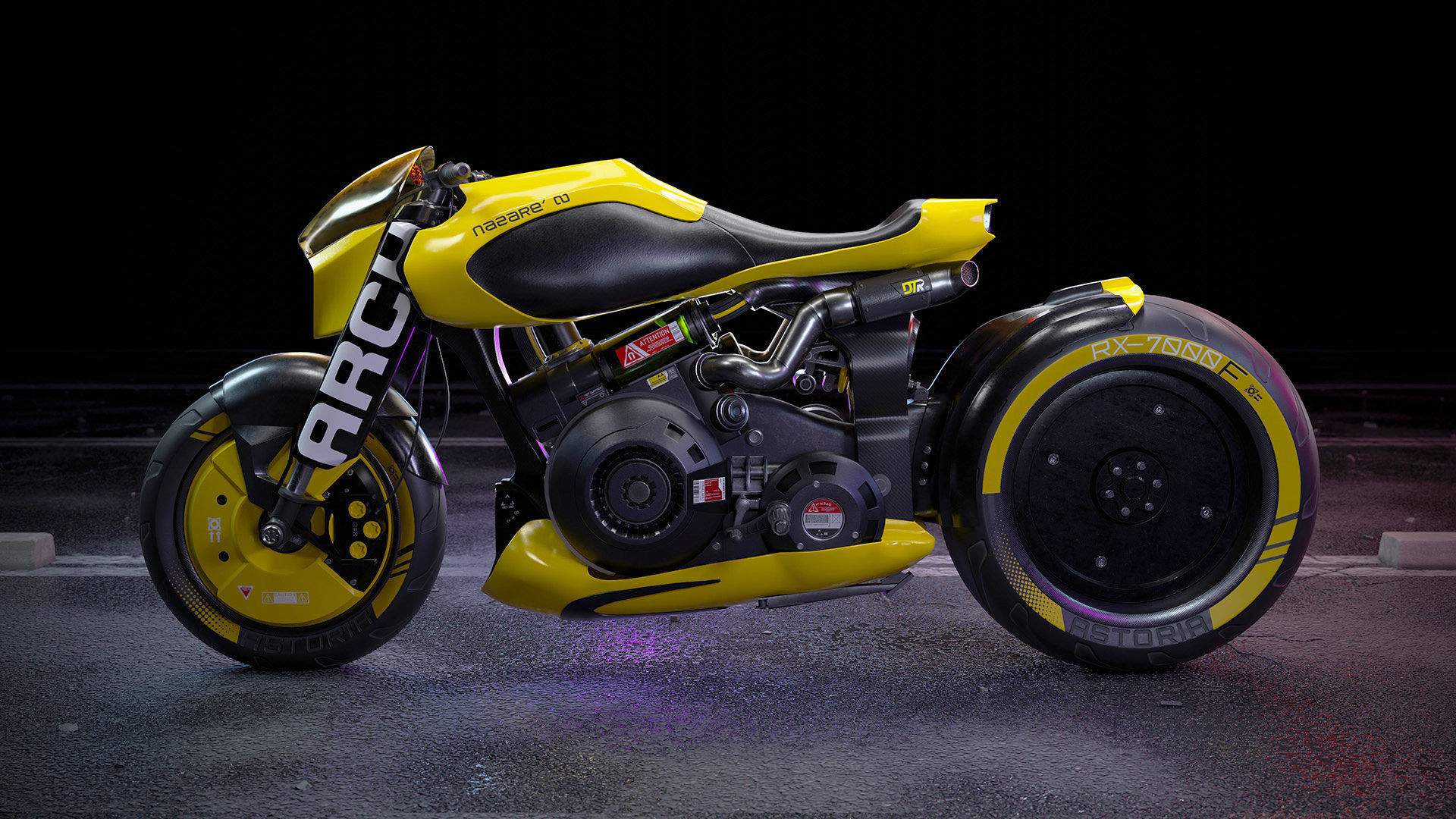 Cyberpunk Motorcycle 3D model_9
