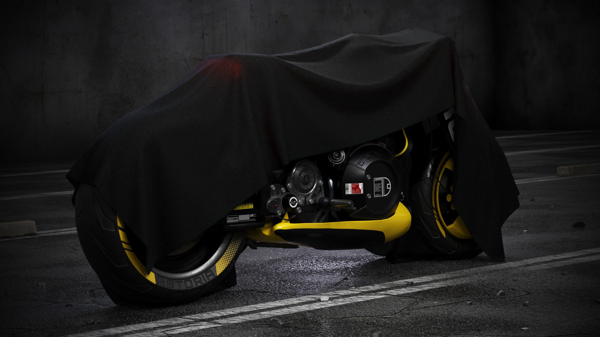Cyberpunk Motorcycle 3D model_12